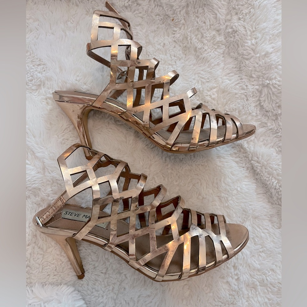 Steve Madden Rose Gold Cage Heel